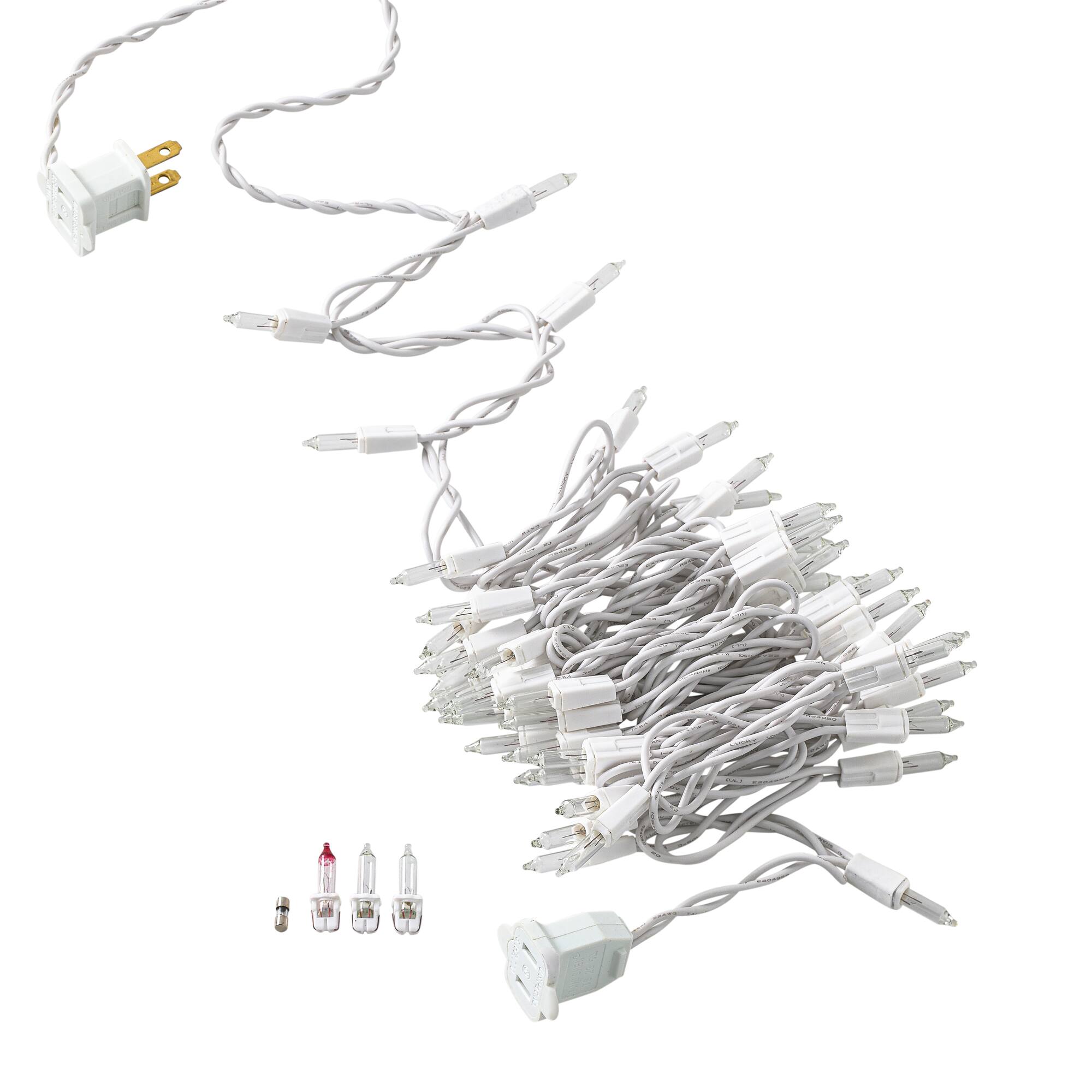 50ct. Clear Mini String Lights with White Cord by Ashland®
